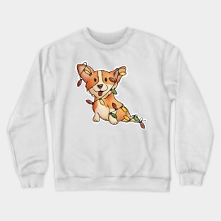 Corgi Tangled Up for Christmas Crewneck Sweatshirt